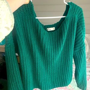 Hollister Green Knitted Sweater